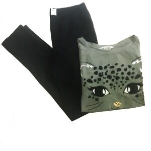 Girls Tee Shirt & Leggings Pant Set Size 12 - 13